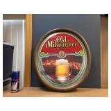 Vintage Old Milwaukee - Mirrored Oval Sign - 19" x 21 1/2" Vintage Old Milwaukee - Mirrored Oval Sign - 19" x 21 1/2"