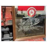 Nice Vintage Old Milwaukee - Mirrored Fish/Bass Sign Nice Vintage Old Milwaukee - Mirrored Fish/Bass Sign
