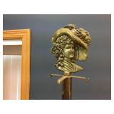 Victoria Brass Embossed Lady - Fireplace Tool Stand - 30" Tall Victoria Brass Embossed Lady - Fireplace Tool Stand - 30" Tall