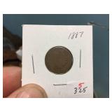 5 Indian Head Cents - 1879 - 1887 - 1891 - 1895 - 1897 5 Indian Head Cents - 1879 - 1887 - 1891 - 1895 - 1897