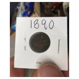 5 Indian Head Cents - 1863 - 1881 - 1890 - 1893 - 1896 5 Indian Head Cents - 1863 - 1881 - 1890 - 1893 - 1896