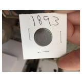 5 Indian Head Cents - 1863 - 1881 - 1890 - 1893 - 1896 5 Indian Head Cents - 1863 - 1881 - 1890 - 1893 - 1896