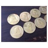 (11) Franklin Mint Collectors Society - "Charter Member" Tokens 1971-1979 (11) Franklin Mint Collectors Society - "Charter Member" Tokens 1971-1979