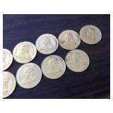 (11) Franklin Mint Collectors Society - "Charter Member" Tokens 1971-1979 (11) Franklin Mint Collectors Society - "Charter Member" Tokens 1971-1979