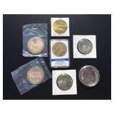 (7) U.S. Commemorative Coins/Rounds Including 1849 Replica (7) U.S. Commemorative Coins/Rounds Including 1849 Replica