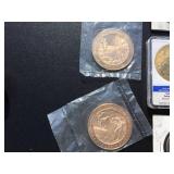 (7) U.S. Commemorative Coins/Rounds Including 1849 Replica (7) U.S. Commemorative Coins/Rounds Including 1849 Replica