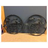 2 Heavy Iron Bird Decor - 12" diam 2 Heavy Iron Bird Decor - 12" diam