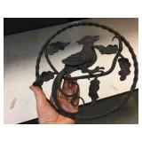 2 Heavy Iron Bird Decor - 12" diam 2 Heavy Iron Bird Decor - 12" diam