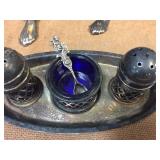 Victorian/Nouveau - Condiment Set & Candlesticks Victorian/Nouveau - Condiment Set & Candlesticks