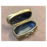(4) Victorian/Nouveau Cast Metal - Hinged "Casket" Jewelry Boxes - 24K (4) Victorian/Nouveau Cast Metal - Hinged "Casket" Jewelry Boxes - 24K