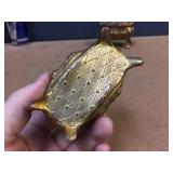 (4) Victorian/Nouveau Cast Metal - Hinged "Casket" Jewelry Boxes - 24K (4) Victorian/Nouveau Cast Metal - Hinged "Casket" Jewelry Boxes - 24K
