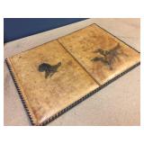 Vintage Embossed Leather Menu Holder? Just Kind of Neat Vintage Embossed Leather Menu Holder? Just Kind of Neat