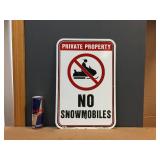 No Snowmobiles Metal Sign 12" x 18" - Nice No Snowmobiles Metal Sign 12" x 18" - Nice