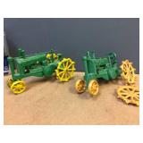 4 John Deere Cast Tractors Including Nice ERTL Model A 4 John Deere Cast Tractors Including Nice ERTL Model A