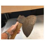 Antique Broad Axe Head - Stamped - with Newer Handle Antique Broad Axe Head - Stamped - with Newer Handle