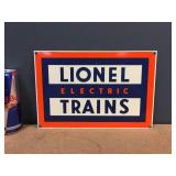 Ande Rooney Porcelain Lionel Trains Sign - 12" x 8" Ande Rooney Porcelain Lionel Trains Sign - 12" x 8"