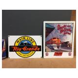 2 Metal Rio Grande - Railroad Signs Including Rooney 2 Metal Rio Grande - Railroad Signs Including Rooney