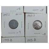 (18) 1943 Steel Lincoln Pennies (18) 1943 Steel Lincoln Pennies