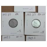 (18) 1943 Steel Lincoln Pennies (18) 1943 Steel Lincoln Pennies