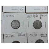 (18) 1943 Steel Lincoln Pennies (18) 1943 Steel Lincoln Pennies