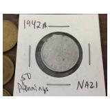 Group Vintage Germany Coins - Including Historic 1940 & 1942 Pfennig Group Vintage Germany Coins - Including Historic 1940 & 1942 Pfennig
