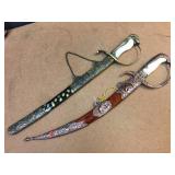 2 Fantasy Type 17" Decorative Swords 2 Fantasy Type 17" Decorative Swords