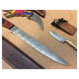 3 Damascus Style Knives 3 Damascus Style Knives