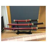 Vintage Decorative Samurai Sword Display Vintage Decorative Samurai Sword Display