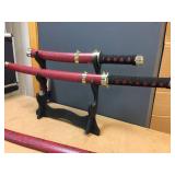 Vintage Decorative Samurai Sword Display Vintage Decorative Samurai Sword Display