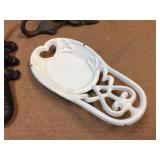 Group Cast Iron - Boot Jack - Trivet - Soap Dish - Hook Group Cast Iron - Boot Jack - Trivet - Soap Dish - Hook