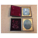 2 Antique Tin-Type Photos (1800 2 Antique Tin-Type Photos (1800