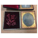2 Antique Tin-Type Photos (1800 2 Antique Tin-Type Photos (1800