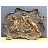 Vintage Cast "Cherubs At Play" Wall Hanger Vintage Cast "Cherubs At Play" Wall Hanger