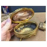 Antique Cast "Casket" Victorian Jewelry Boxes Including Benedict Antique Cast "Casket" Victorian Jewelry Boxes Including Benedict
