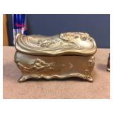 Antique Cast "Casket" Victorian Jewelry Boxes Including Benedict Antique Cast "Casket" Victorian Jewelry Boxes Including Benedict