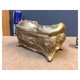 Antique Cast "Casket" Victorian Jewelry Boxes Including Benedict Antique Cast "Casket" Victorian Jewelry Boxes Including Benedict