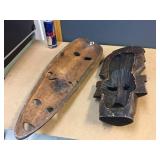 2 Carved Wooden Masks 2 Carved Wooden Masks