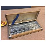 Vintage Parker Lighter & Pen Case - Opera Glasses - Crochet Hooks - Pins Vintage Parker Lighter & Pen Case - Opera Glasses - Crochet Hooks - Pins