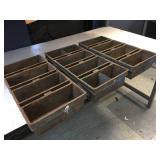 3 Vintage Ecko 54 Steel Commercial 4 Strap Bread/Dough Pans 3 Vintage Ecko 54 Steel Commercial 4 Strap Bread/Dough Pans