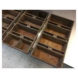 3 Vintage Ecko 54 Steel Commercial 4 Strap Bread/Dough Pans 3 Vintage Ecko 54 Steel Commercial 4 Strap Bread/Dough Pans