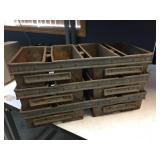 3 Vintage Ecko 54 Steel Commercial 4 Strap Bread/Dough Pans 3 Vintage Ecko 54 Steel Commercial 4 Strap Bread/Dough Pans