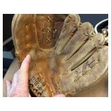 4 Vintage Leather Ball Gloves - Right Hand Throw 4 Vintage Leather Ball Gloves - Right Hand Throw