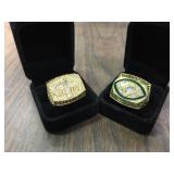 NFL - Rams Kurt Warner/Jets Joe Namath - Replica Rings NFL - Rams Kurt Warner/Jets Joe Namath - Replica Rings