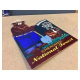 Smokey Bear - Cherokee National Forest - Heavy Enamel Sign Smokey Bear - Cherokee National Forest - Heavy Enamel Sign