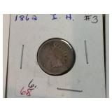 5 U.S. Indian Head Pennies 1862 - 1881 - 1889 - 1893 - 1896 5 U.S. Indian Head Pennies 1862 - 1881 - 1889 - 1893 - 1896