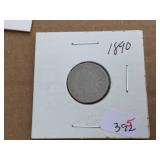 5 U.S. Indian Head Pennies 1863 - 1881 - 1890 - 1893 - 1896 5 U.S. Indian Head Pennies 1863 - 1881 - 1890 - 1893 - 1896