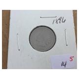 5 U.S. Indian Head Pennies 1863 - 1881 - 1890 - 1893 - 1896 5 U.S. Indian Head Pennies 1863 - 1881 - 1890 - 1893 - 1896