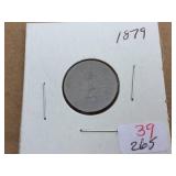 5 U.S. Indian Head Pennies 1879 - 1882 - 1891 - 1894 - 1897 5 U.S. Indian Head Pennies 1879 - 1882 - 1891 - 1894 - 1897