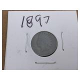 5 U.S. Indian Head Pennies 1879 - 1882 - 1891 - 1895 - 1897 5 U.S. Indian Head Pennies 1879 - 1882 - 1891 - 1895 - 1897
