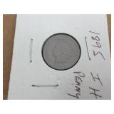 5 U.S. Indian Head Pennies 1862 - 1880 - 1887 - 1893 - 1895 5 U.S. Indian Head Pennies 1862 - 1880 - 1887 - 1893 - 1895